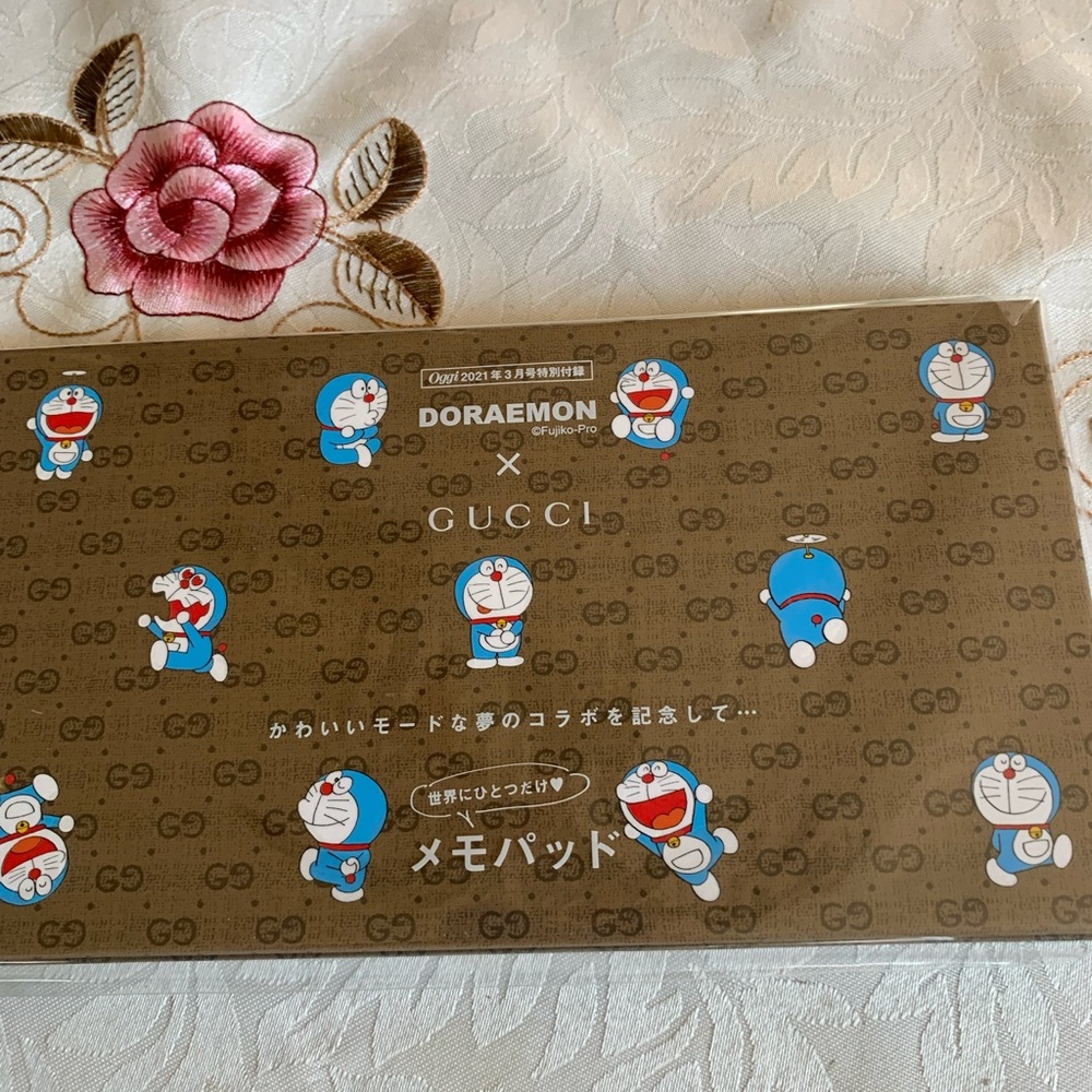 Gucci x Doraemon Brown Memo Pad